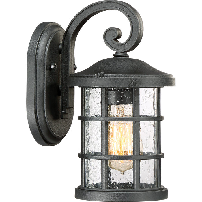 Quoizel CSE8406EK Crusade One Light Outdoor Wall Lantern, Earth Black Main Image.jpg