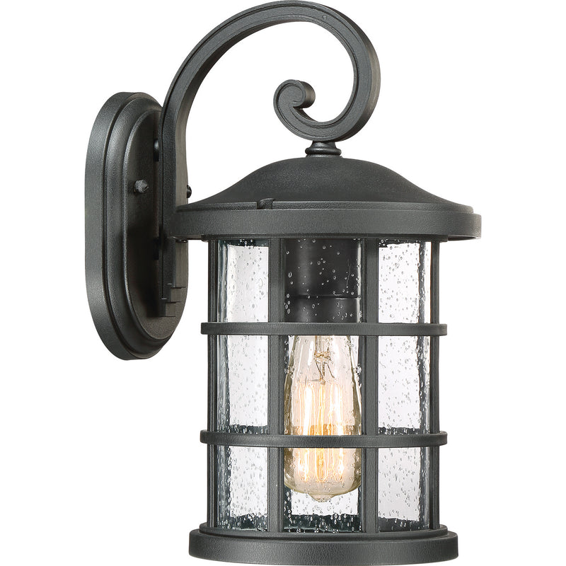 Quoizel CSE8408EK Crusade One Light Outdoor Wall Lantern, Earth Black Main Image.jpg
