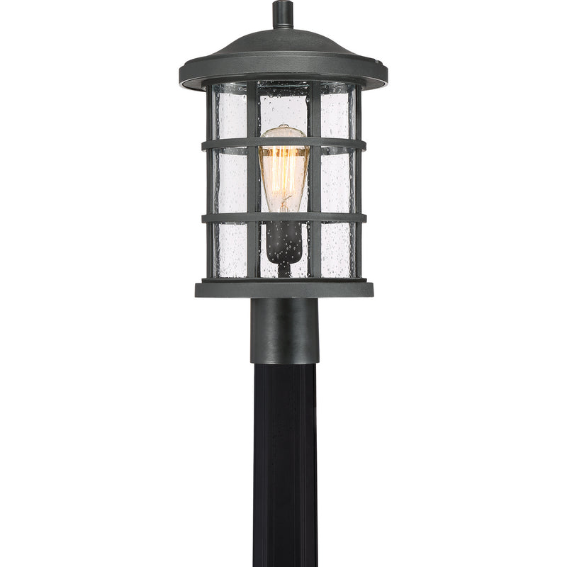 Quoizel CSE9010EK Crusade One Light Outdoor Post Mount, Earth Black Main Image.jpg
