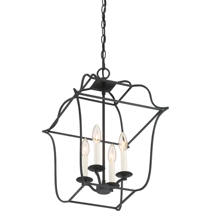 Quoizel GLY5204BA Gallery Four Light Foyer Pendant, Royal Ebony Alternate Image 2.jpg