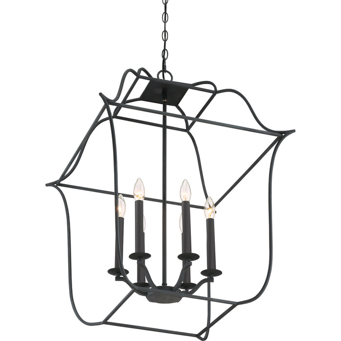 Quoizel GLY5206BA Gallery Six Light Foyer Pendant, Royal Ebony Alternate Image 6.jpg