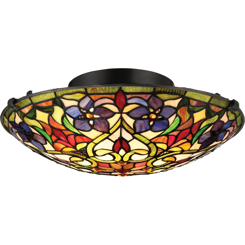 Quoizel TFVT1617VB Violets Two Light Flush Mount, Vintage Bronze Main Image.jpg