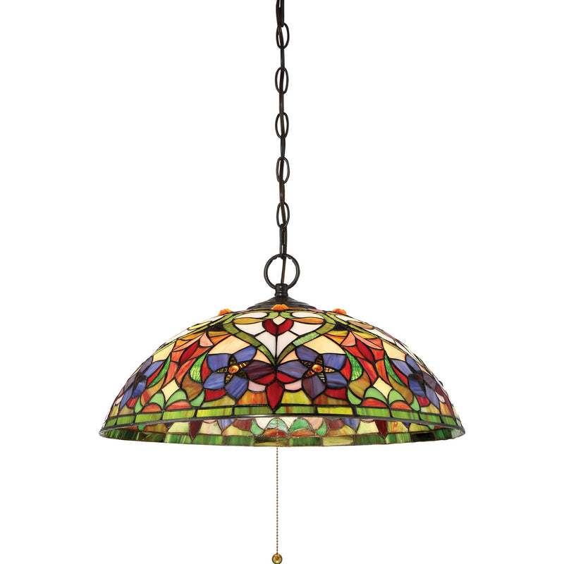 Quoizel TFVT1820VB Violets Three Light Pendant, Vintage Bronze Main Image.jpg