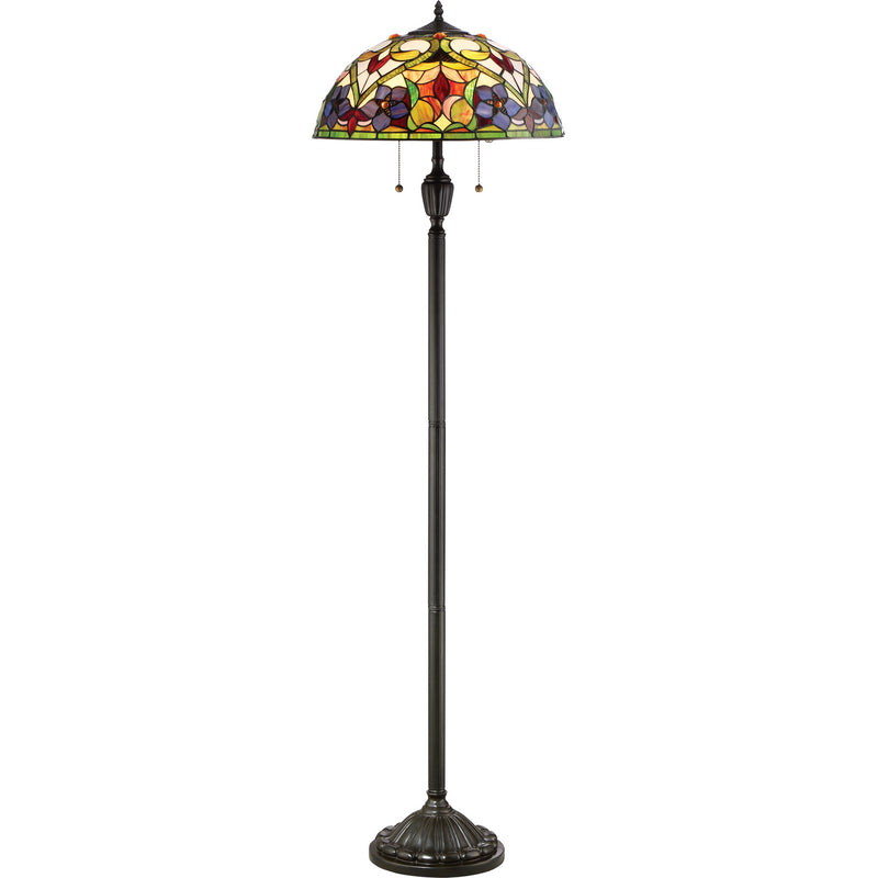Quoizel TFVT9362VB Violets Two Light Floor Lamp, Vintage Bronze Main Image.jpg