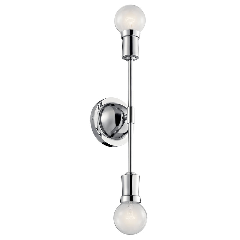 Kichler 43195CH Two Light Wall Sconce, Chrome