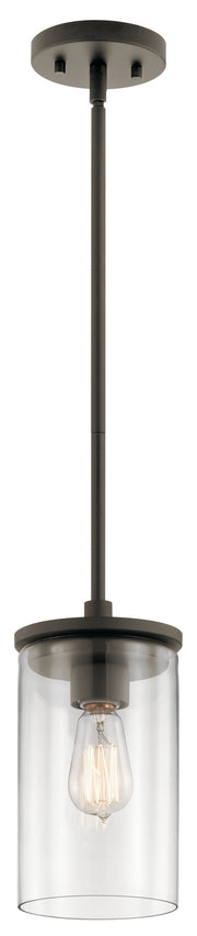 Kichler 43996OZ One Light Mini Pendant, Olde Bronze