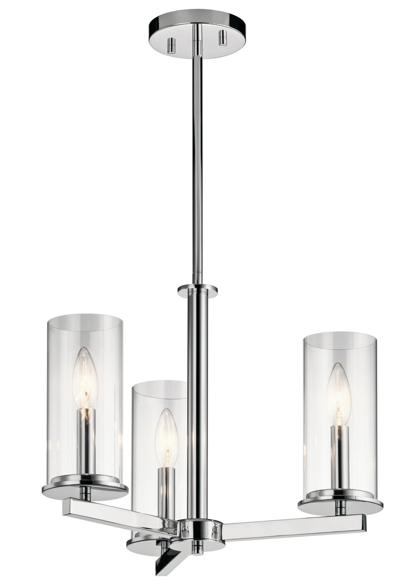 Kichler 43997CH Three Light Chandelier/Semi Flush, Chrome