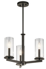 Kichler 43997OZ Three Light Chandelier/Semi Flush, Olde Bronze