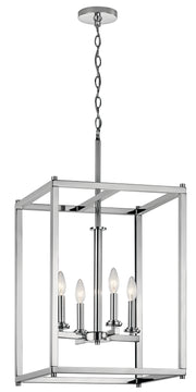 Kichler 43998CH Four Light Foyer Pendant, Chrome