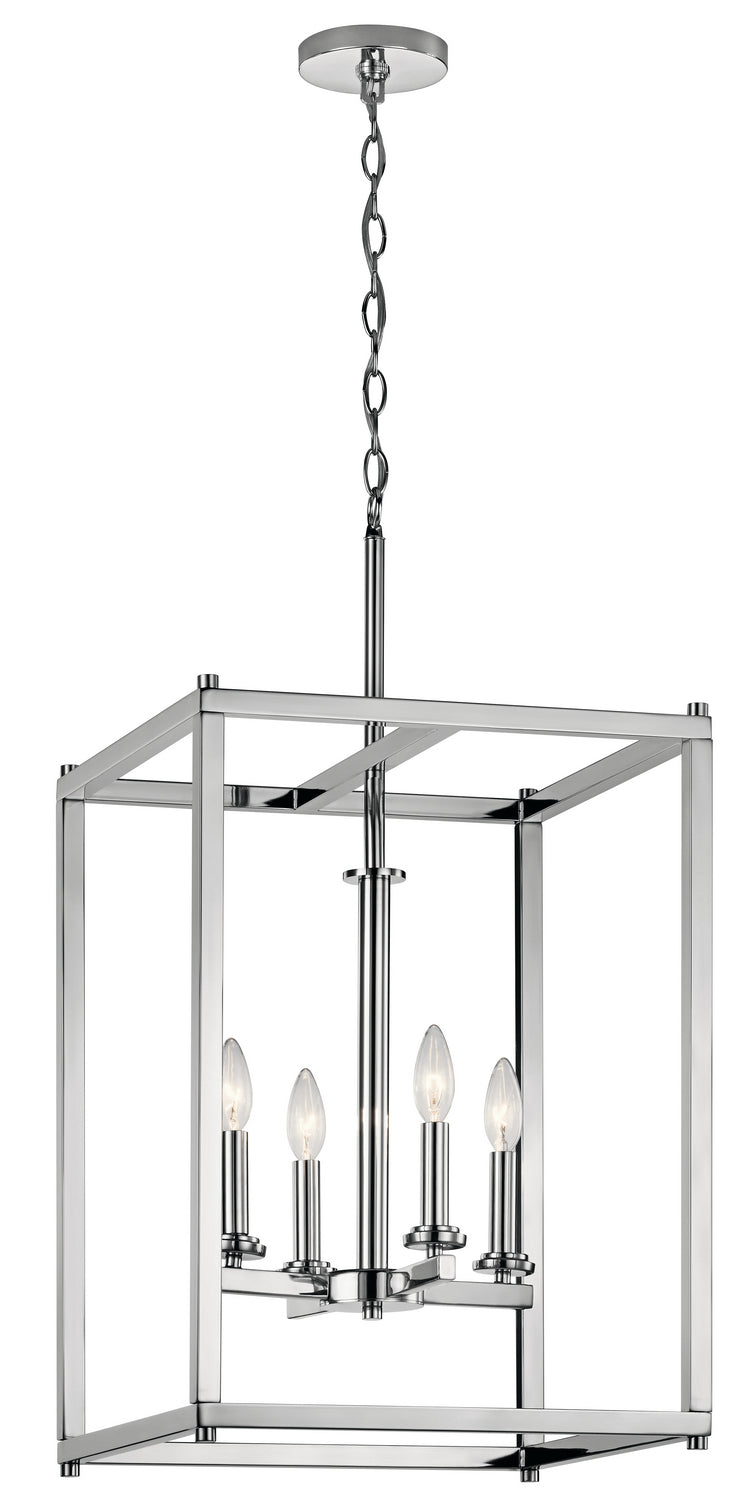 Kichler 43998CH Four Light Foyer Pendant, Chrome