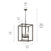Kichler 43998OZ Four Light Foyer Pendant, Olde Bronze (2)