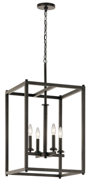 Kichler 43998OZ Four Light Foyer Pendant, Olde Bronze
