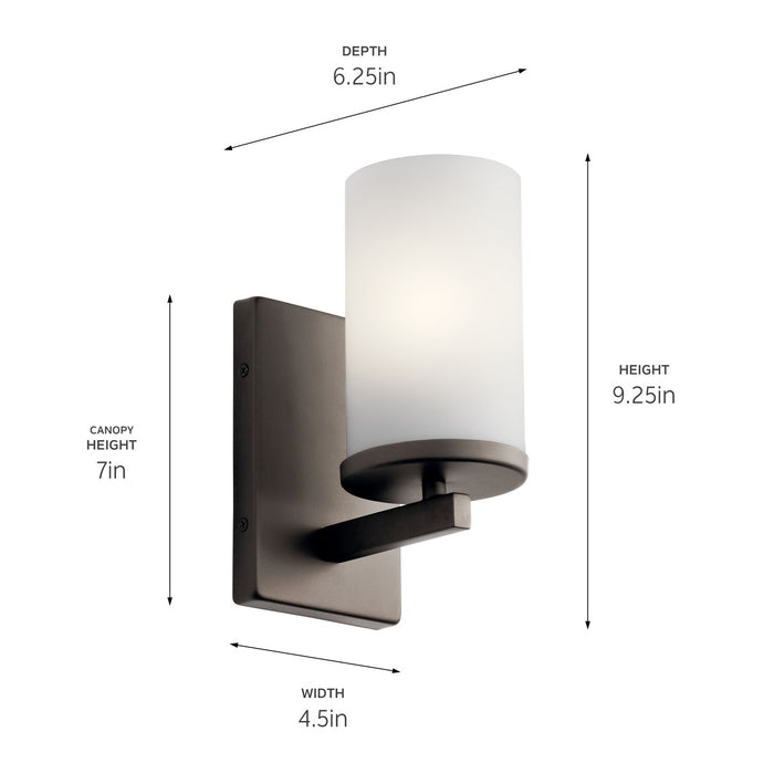 Kichler 45495OZ One Light Wall Sconce, Olde Bronze (2)