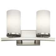 Kichler 45496NI Two Light Bath, Brushed Nickel