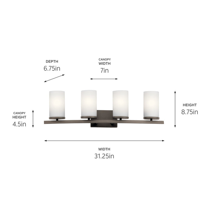 Kichler 45498OZ Four Light Bath, Olde Bronze (2)