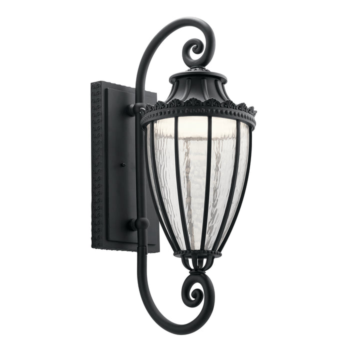 Kichler 49753BKTLED Wakefield LED Outdoor Wall Mount, Textured Black Main Image.jpg