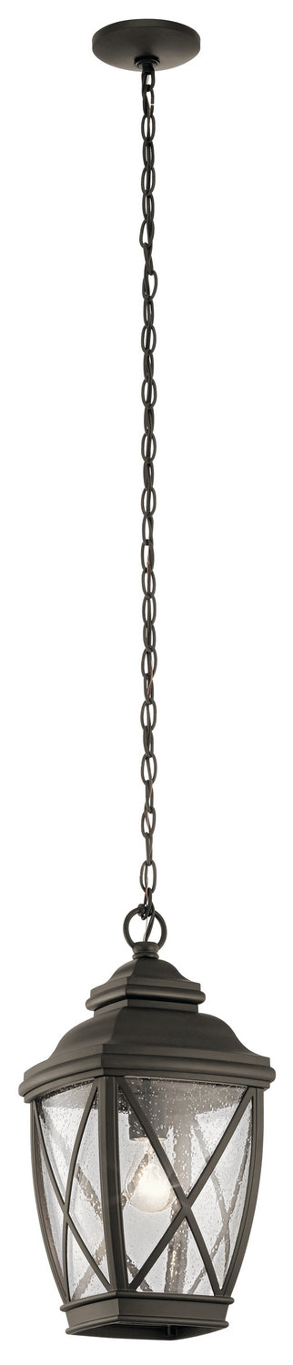 Kichler 49844OZ One Light Outdoor Pendant, Olde Bronze