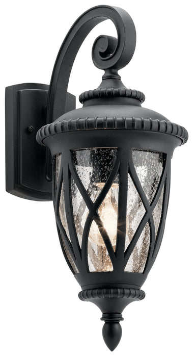 Kichler 49847BKT Admirals Cove One Light Outdoor Wall Mount, Textured Black Main Image.jpg