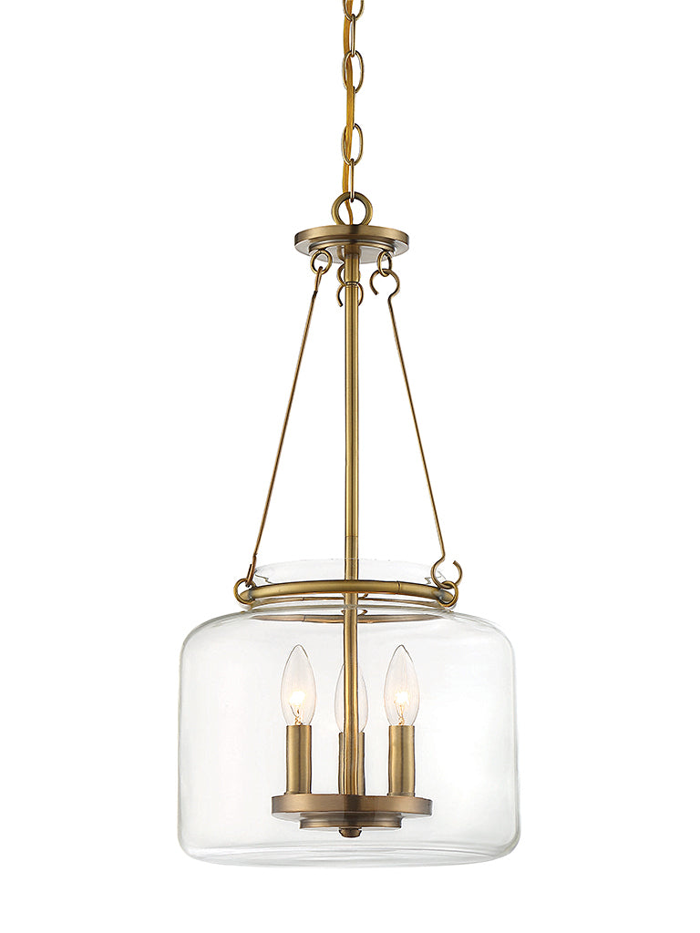 Savoy House 7-9006-3-322 Three Light Pendant, Warm Brass