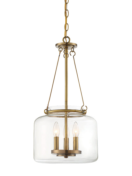 Savoy House 7-9006-3-322 Three Light Pendant, Warm Brass