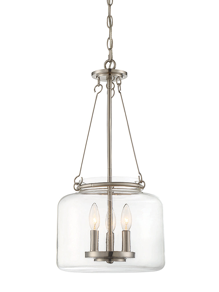 Savoy House 7-9006-3-SN Three Light Pendant, Satin Nickel