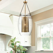 Savoy House 7-9063-1-95 One Light Pendant, Warm Brass w/Bronze (2)