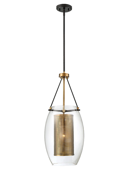Savoy House 7-9063-1-95 One Light Pendant, Warm Brass w/Bronze
