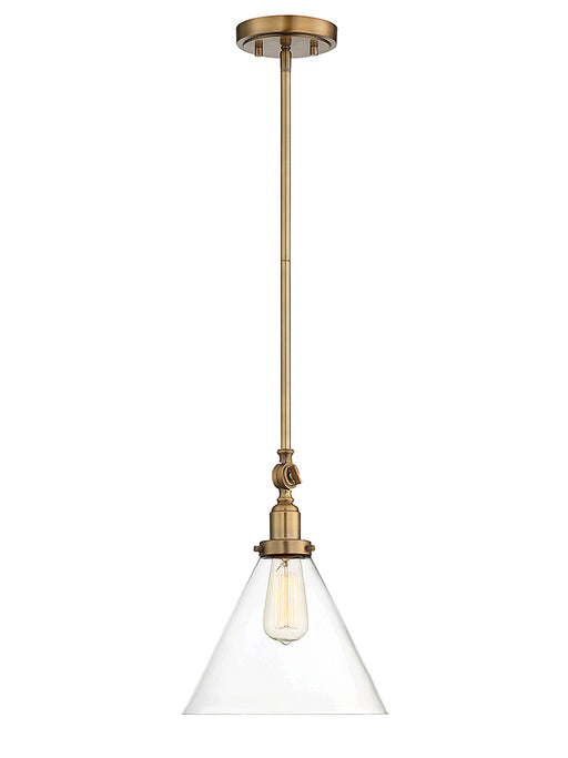 Savoy House 7-9132-1-322 One Light Pendant, Warm Brass