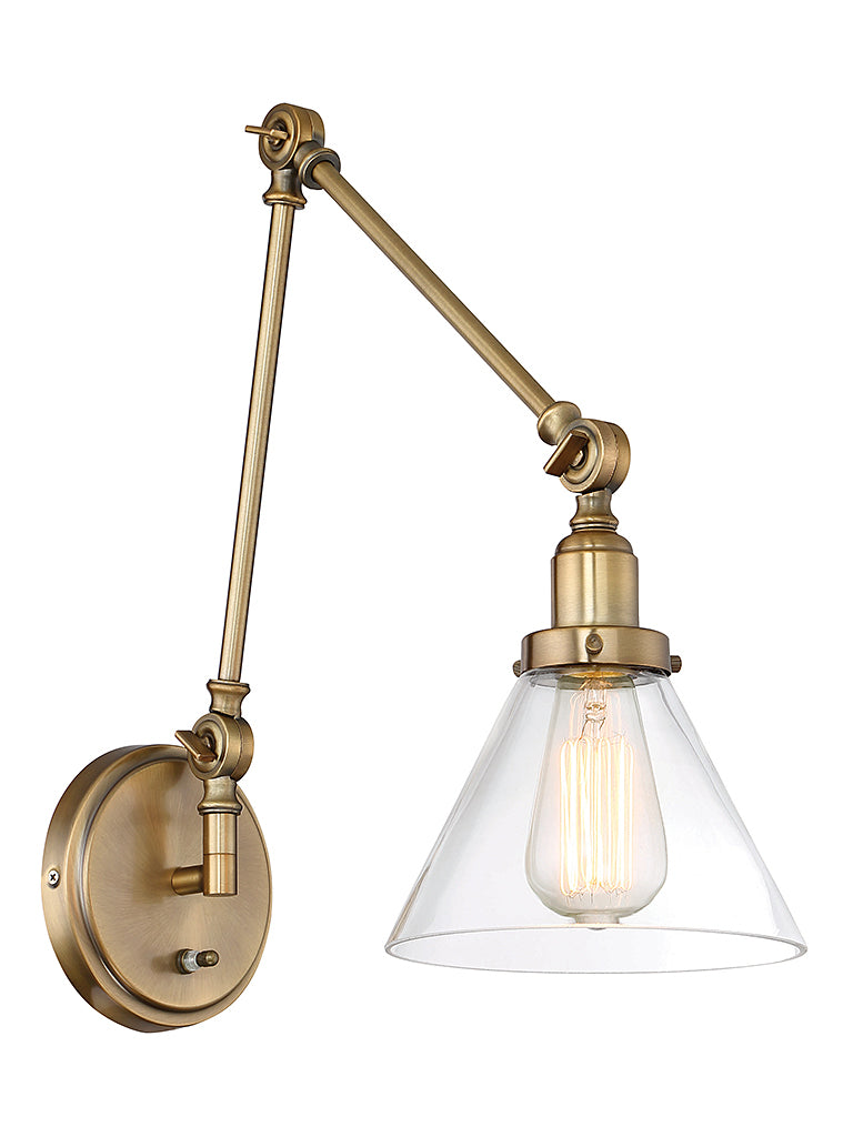 Savoy House 9-9131CP-1-322 One Light Wall Sconce, Warm Brass