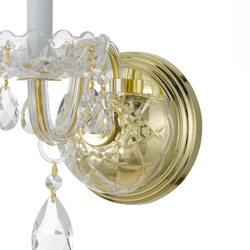 Crystorama 1031-PB-CL-SAQ Traditional Crystal One Light Wall Sconce Polished Brass Alternate Image.jpg