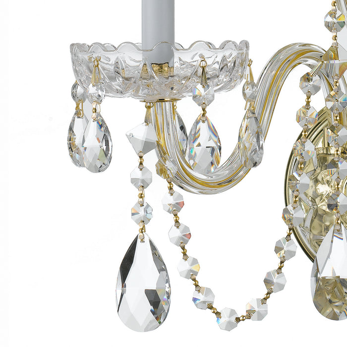 Crystorama 1033-PB-CL-MWP Traditional Crystal Three Light Wall Sconce Polished Brass Alternate Image.jpg