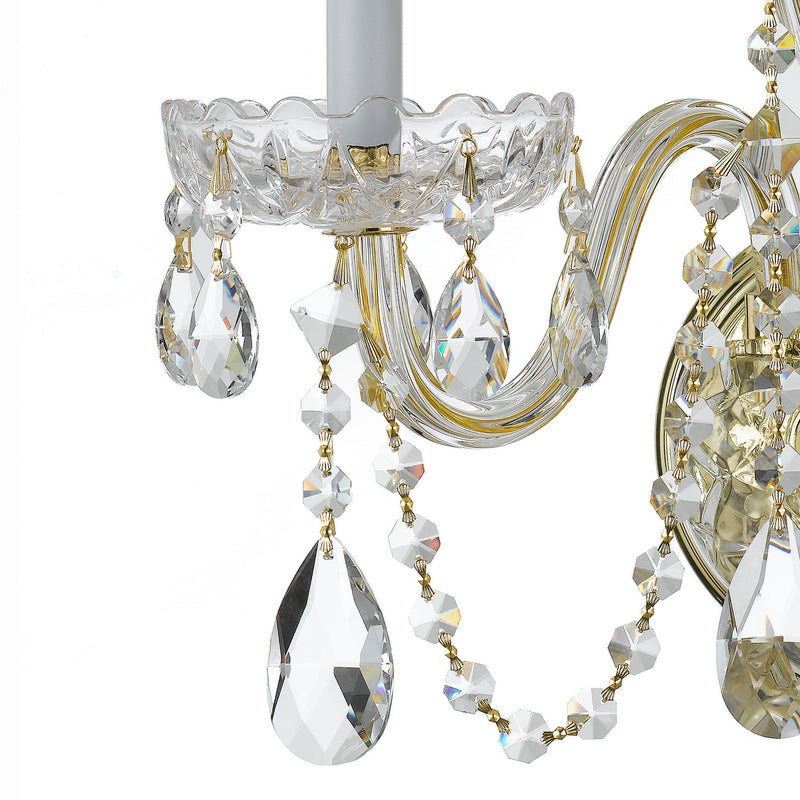 Crystorama 1033-PB-CL-SAQ Traditional Crystal Three Light Wall Sconce Polished Brass Alternate Image.jpg