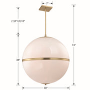 Crystorama 2030-AG Truax Four Light Chandelier Aged Brass Alternate Image 4.jpg