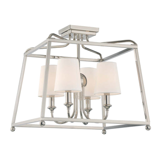 Crystorama 2243-PN Sylvan Four Light Semi Flush Mount Polished Nickel Alternate Image.jpg