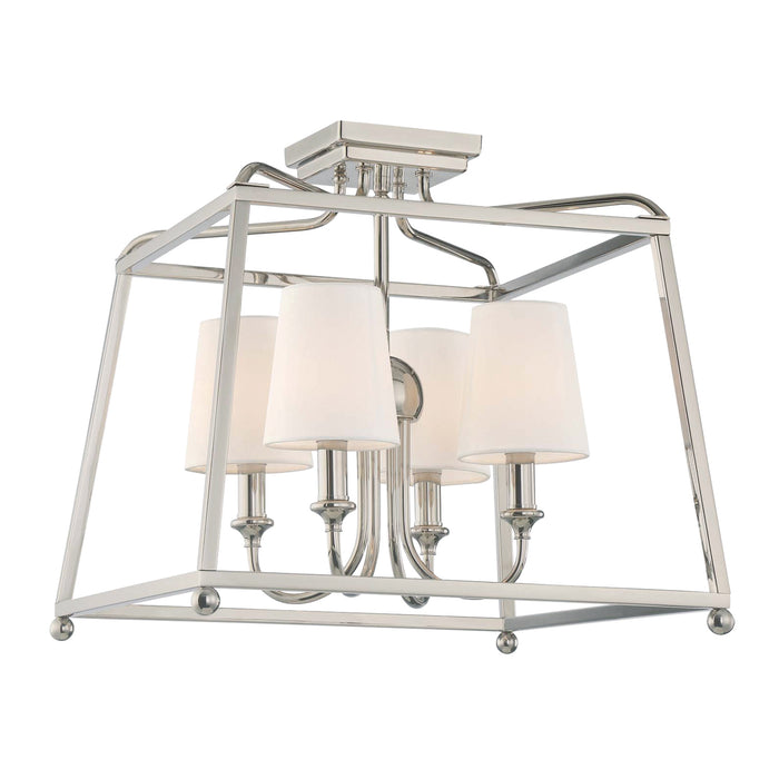 Crystorama 2243-PN Sylvan Four Light Semi Flush Mount Polished Nickel Alternate Image.jpg