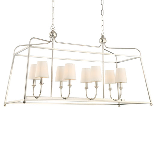 Crystorama 2249-PN Sylvan Eight Light Chandelier Polished Nickel Main Image.jpg