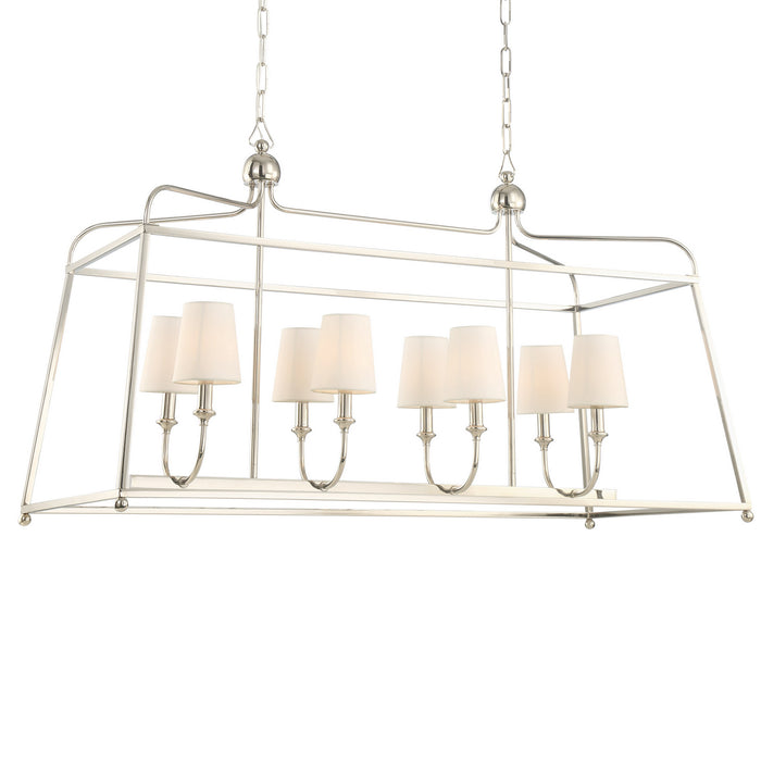 Crystorama 2249-PN Sylvan Eight Light Chandelier Polished Nickel Main Image.jpg
