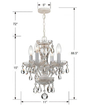 Crystorama 5534-WW-CL-S Traditional Crystal Four Light Mini Chandelier Wet White Alternate Image 2.jpg