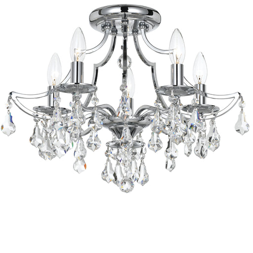 Crystorama 5930-CH-CL-S Cedar Five Light Semi Flush Mount Polished Chrome Main Image.jpg