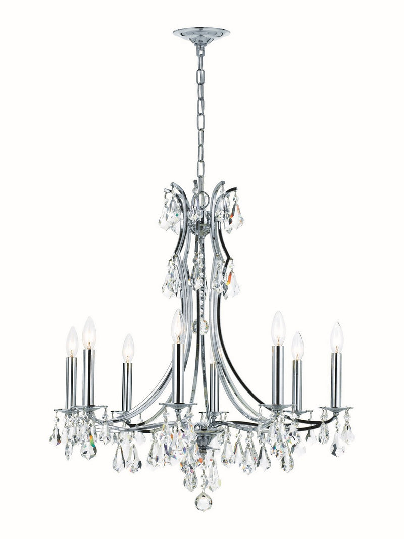 Crystorama 5938-CH-CL-S Cedar Eight Light Chandelier Polished Chrome Main Image.jpg