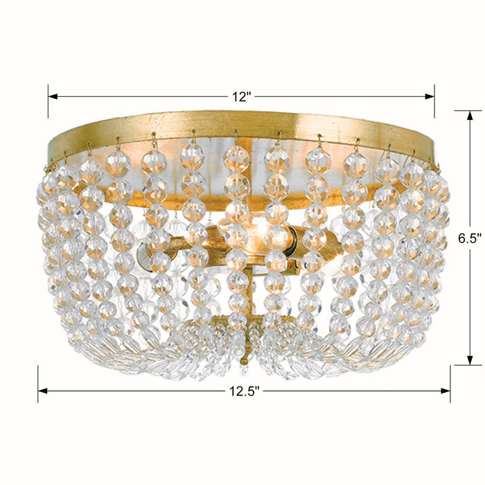 Crystorama 600-GA Rylee Three Light Flush Mount Antique Gold Alternate Image 4.jpg
