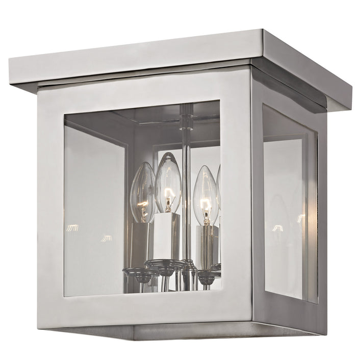 Crystorama 6050-PN Hurley Four Light Flush Mount Polished Nickel Main Image.jpg