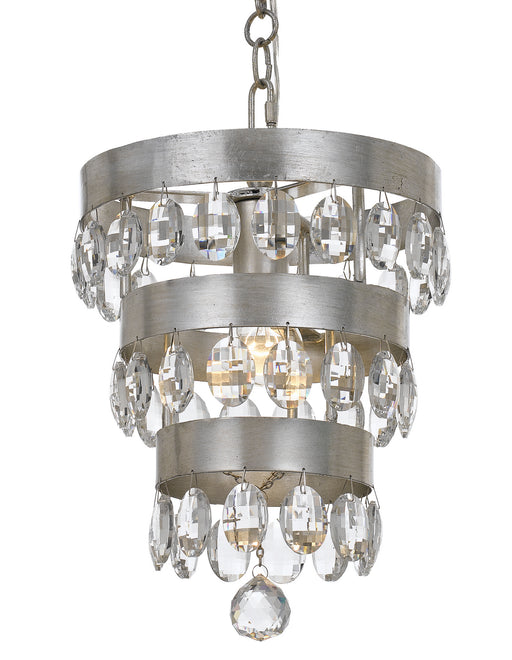 Crystorama 6103-SA Perla One Light Mini Chandelier Antique Silver Main Image.jpg