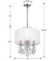 Crystorama 6623-CH-CL-SAQ Othello Three Light Mini Chandelier Polished Chrome Alternate Image 4.jpg