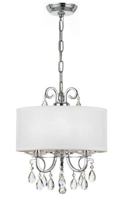 Crystorama 6623-CH-CL-SAQ Othello Three Light Mini Chandelier Polished Chrome Main Image.jpg