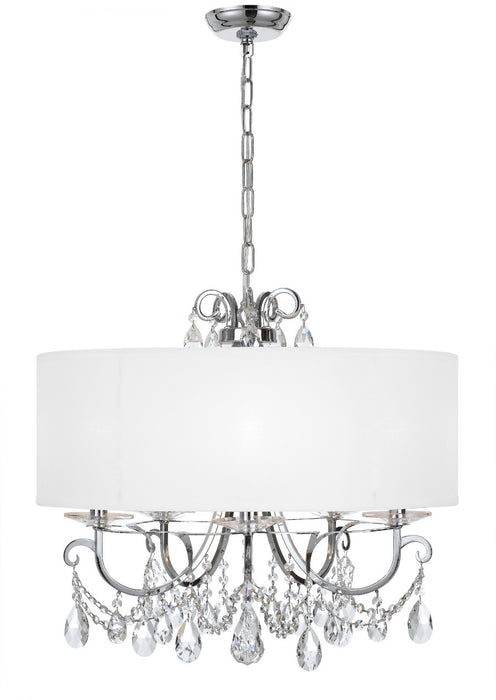 Crystorama 6625-CH-CL-SAQ Othello Five Light Chandelier Polished Chrome Alternate Image 2.jpg