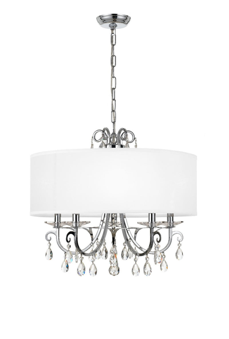 Crystorama 6625-CH-CL-SAQ Othello Five Light Chandelier Polished Chrome Main Image.jpg