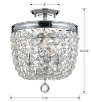 Crystorama 783-CH-CL-MWP Archer Three Light Semi Flush Mount Polished Chrome Alternate Image 4.jpg