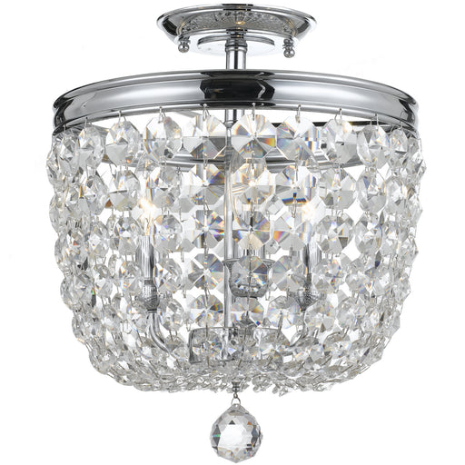 Crystorama 783-CH-CL-MWP Archer Three Light Semi Flush Mount Polished Chrome Main Image.jpg