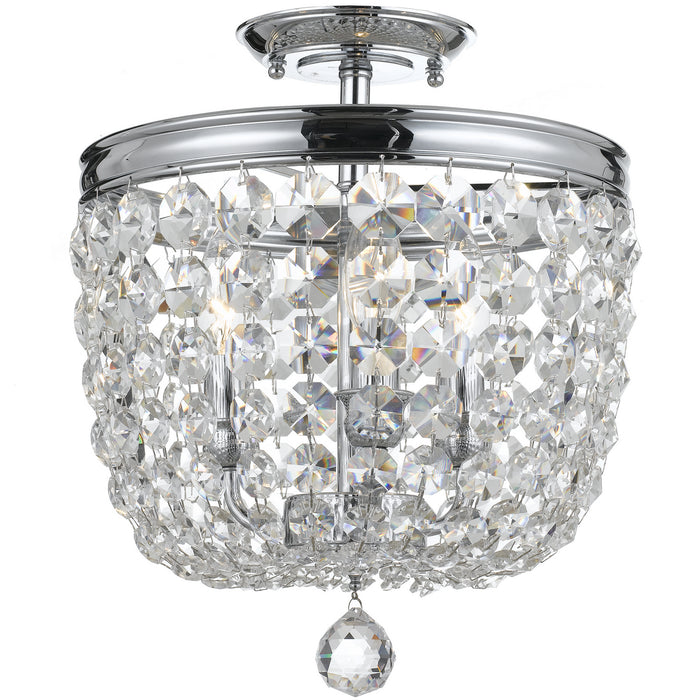 Crystorama 783-CH-CL-MWP Archer Three Light Semi Flush Mount Polished Chrome Main Image.jpg